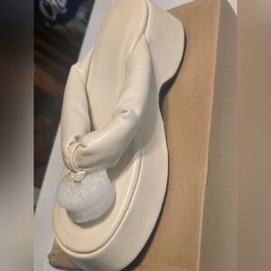 Cream Platform Sandals